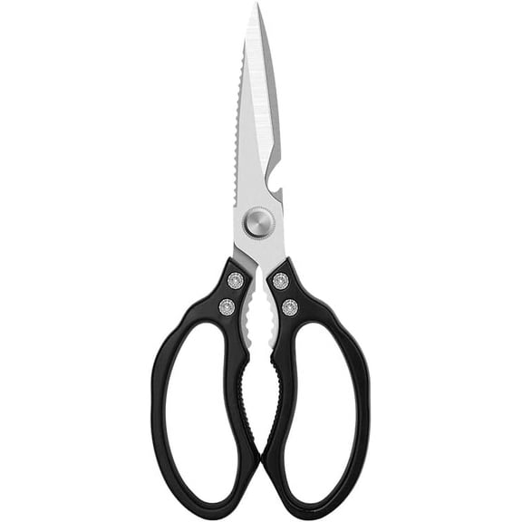 Kitchen Scissors, Heavy Duty Sharp Kitchen Shears Dishwasher Safe, Kitchen Accessories Cooking Shears for Kitchen Meat Chicken Fish Poultry Herb Bread (Black)