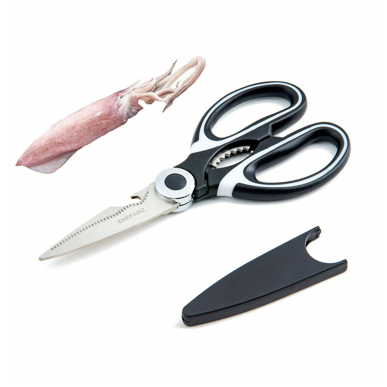 Kitory Premium Kitchen Shears 2-Pack Kitchen Scissors Ultra Sharp Scissors  Heavy Duty Scissors with Sheath Multi-function Food Scissors for