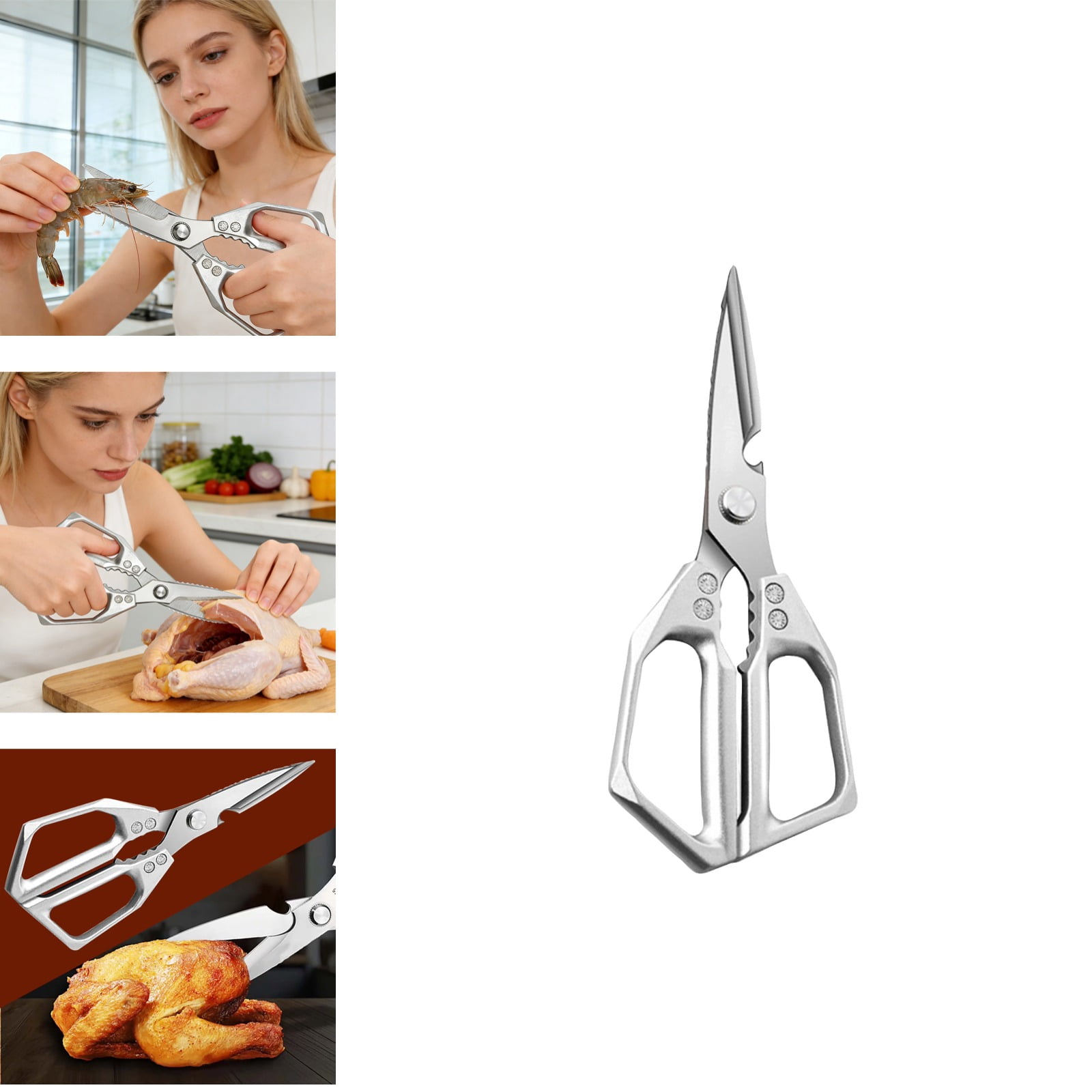 Sharp Scissors Cooking Kitchen Scissors, All Purpose,Ultra Sharp Japanese Meat Scissors,Heavy ...