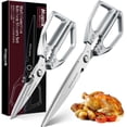 thumbnail image 1 of Kitchen Scissors Set Silver - Upgraded Stainless Steel Kitchen Shear, Sharp Meat Scissors Dishwasher Safe, Heavy Duty Poultry Shears, Japanese Cooking Scissor for Food, Christmas Gifts for Women, 1 of 4