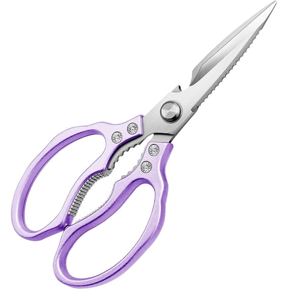Kitchen Scissors, Sharp Kitchen Shears Dishwasher Safe Heavy Duty,Purple Kitchen Accessories Cooking Shears for Kitchen Meat Chicken Fish Poultry Herb Bread (Purple)