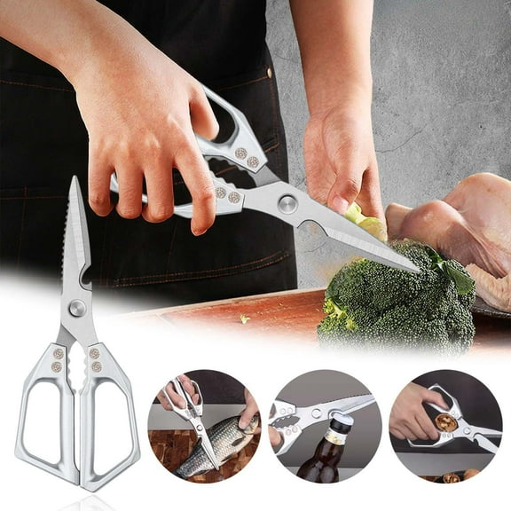 Kitchen Scissors Stainless Steel Multifunctional Heavy Duty Shears for Cooking Food Prep and Household Use Ergonomic Design Excellent Cutting Performance