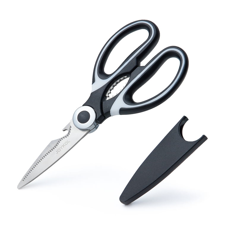 Heavy Duty Stainless Steel Kitchen Shears - 8.5" Scissors For Cutting Meat, Fish & Bone