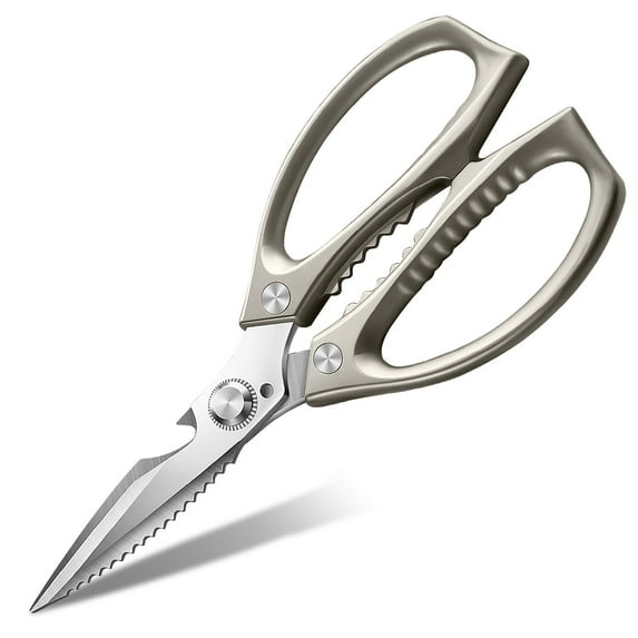 Kitchen Scissors for food, Plys All Purpose Cooking Scissors, Stainless Steel Vegetable Shears, Grey Handle, #WTZG083