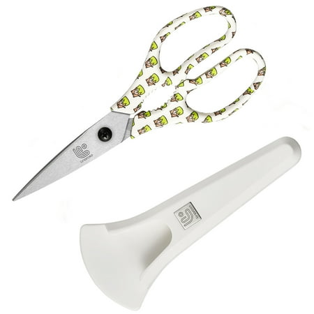 Kitchen Scissors with Magnetic Holder, Linoroso Kitchen Shears Made with Heavy Duty Stainless Steel, Dishwasher Safe Meat Scissors, Tiger