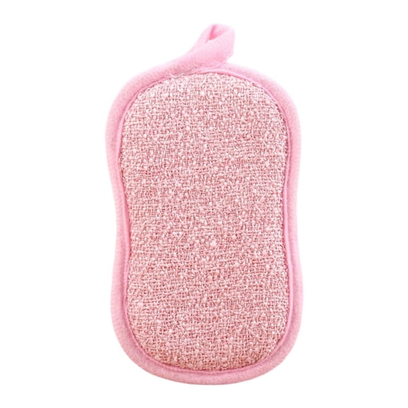 Kitchen Scrub Sponge, Multipurpose Non-Scratch Microfiber Scrub Sponges for Kitchen Reusable Scouring Pads for Household Cleaning Dishes and Pots (Pink)