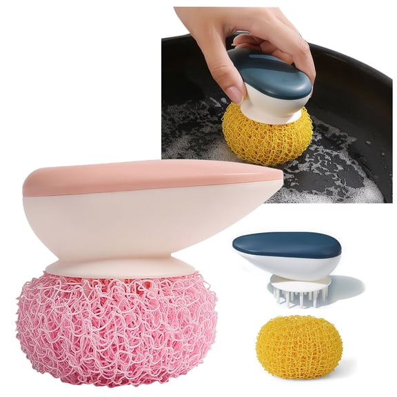 Kitchen Scrubber Detachable Nylon Cleaning Brush Ball Kitchen Nano Cleaning Ball Pot Scrubber For Deep Cleaning Dishwasher Safe Scouring Tool