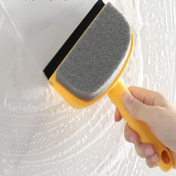 Kitchen Scrubber Double Sided Sponge Bathroom Glass Cleaning Brush For Bathtub Wash Basin Wiper Shower Door Tile Squeegee Scrubber