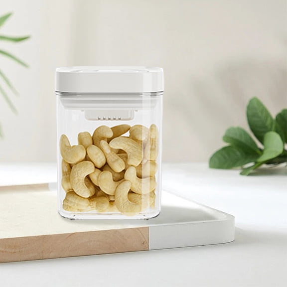 Kitchen Sealed Storage Container,Cereal Dispenser Transparent Plastic Container Box for Dried Fruit Nut Snacks Rice Grain