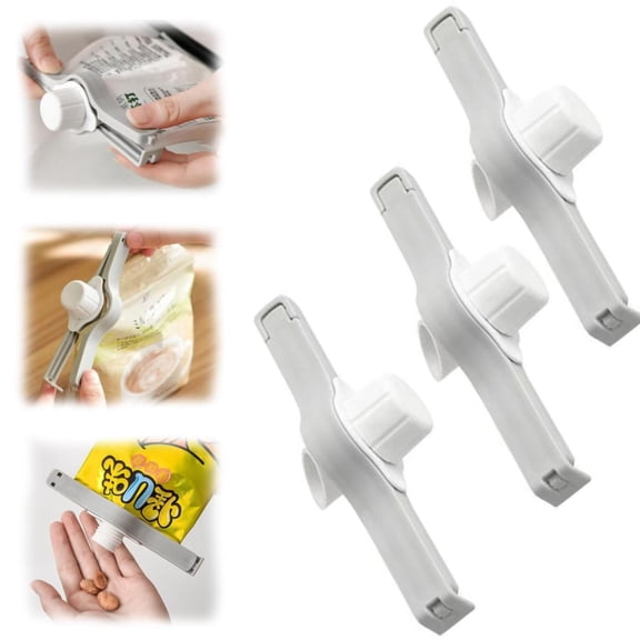 Kitchen Sealer Huayishang Sealing Clips for Food Storage with Spouts 2024 Bag Clips for Food Kitchen Chip Bag Clips Food Clips with Plastic Cap, Kitchen Essentials 10X Sealing Clip