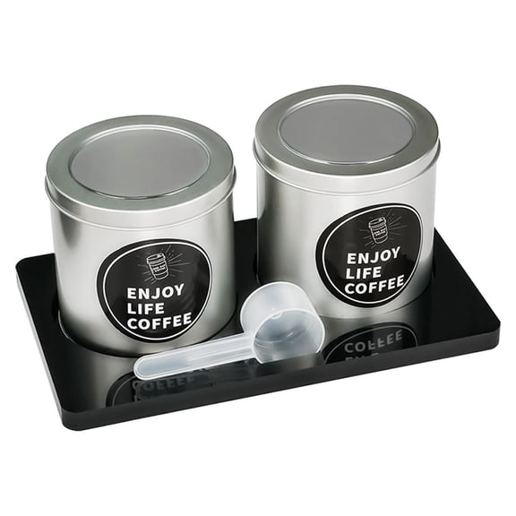 Multifuntional Kitchen Storage Canisters Kitchen Sealing Jar Convenient Coffee Bean Keeper Set for Coffee Enthusiasts