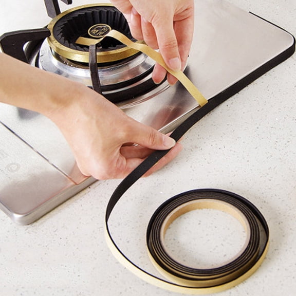Kitchen Sealing Strip Self Tape for Leak Proof Edge Dining Bar Counters Black One Size