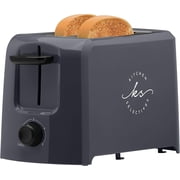 Kitchen Selectives 2-Slice Toaster Color Series - Kitchen Essential for Sandwich Bread & Breakfast Toast - Toaster with Wide Slots, Toast Lift, Crumb Tray & Cord Wrap - Dark Gray