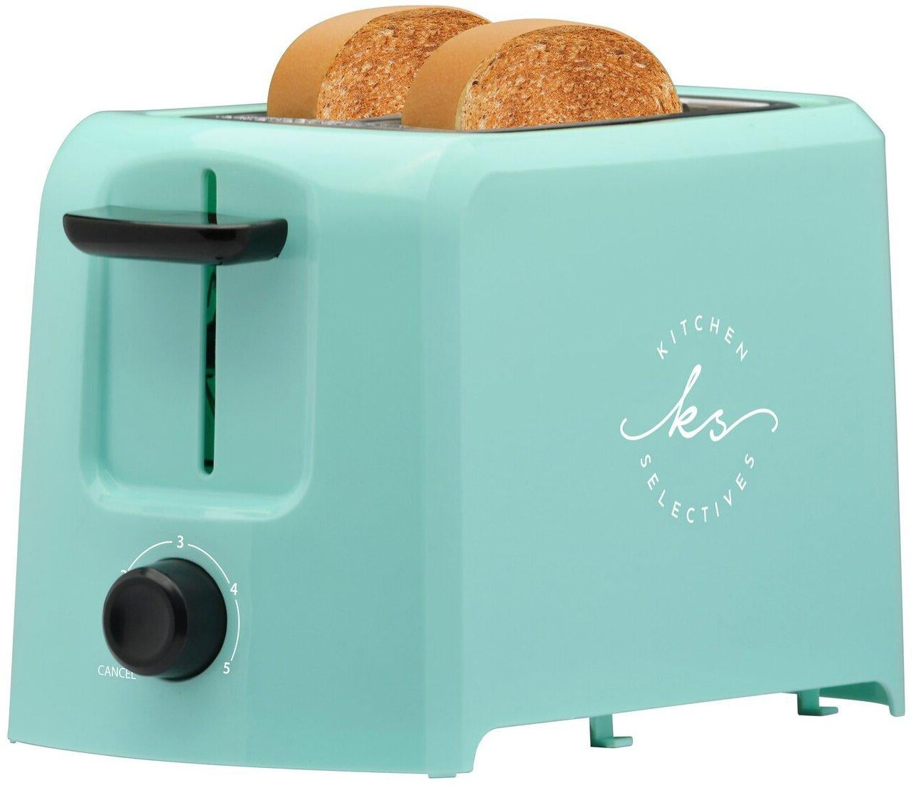 Kitchen Selectives 2Slice Toaster, Mint Green, Wide Slots, Adjustable