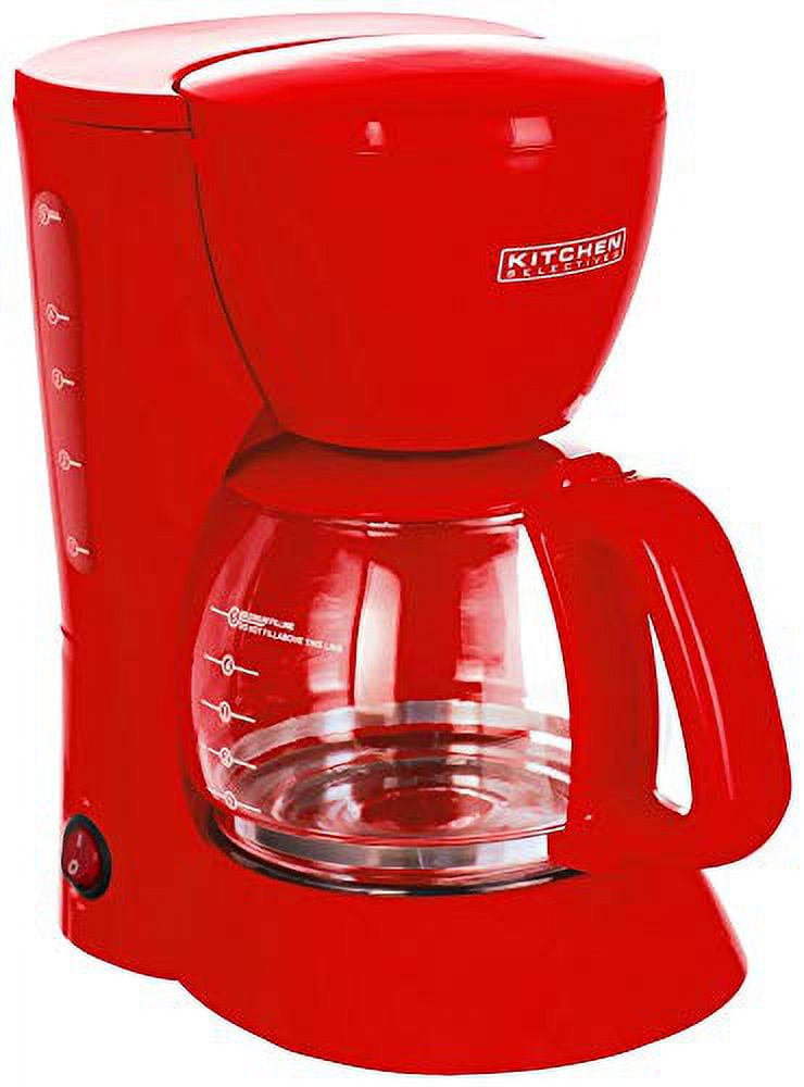 Kitchen Selectives Colors Red 5 Cup Coffee Maker