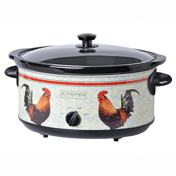 Kitchen Selectives SC-2625 6.5 qt Rooster Slow Cooker
