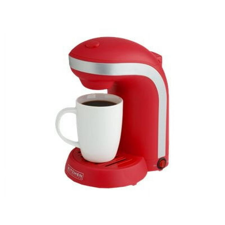 Kitchen Selectives Single Drip Coffee Maker with Mug, Red, New