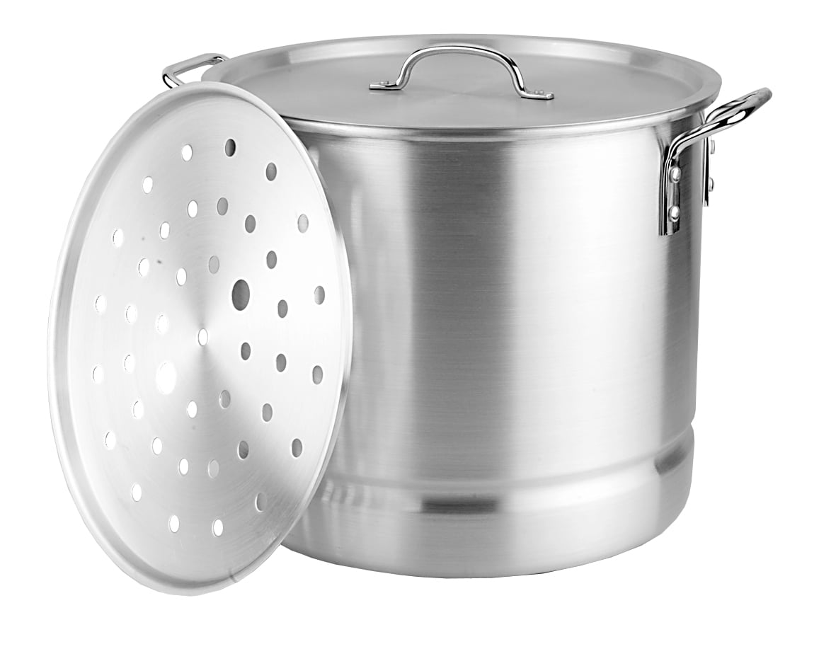  ZENFUN Stainless Steel Stockpot with Steamer Rack, 6 Quart Pot  With Glass Lid, Non-stick Soup Pot with Handles, Small Cooking Pot 6 Quart,  Sauce Pot, Induction Pot, Silver: Home & Kitchen