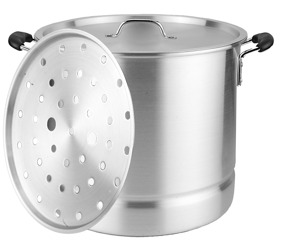 ANGELES HOME 4.2 qt. Stainless Steel Stock Pot in Silver with 2 qt. Steamer  Insert and Lid M52-8KC607 - The Home Depot