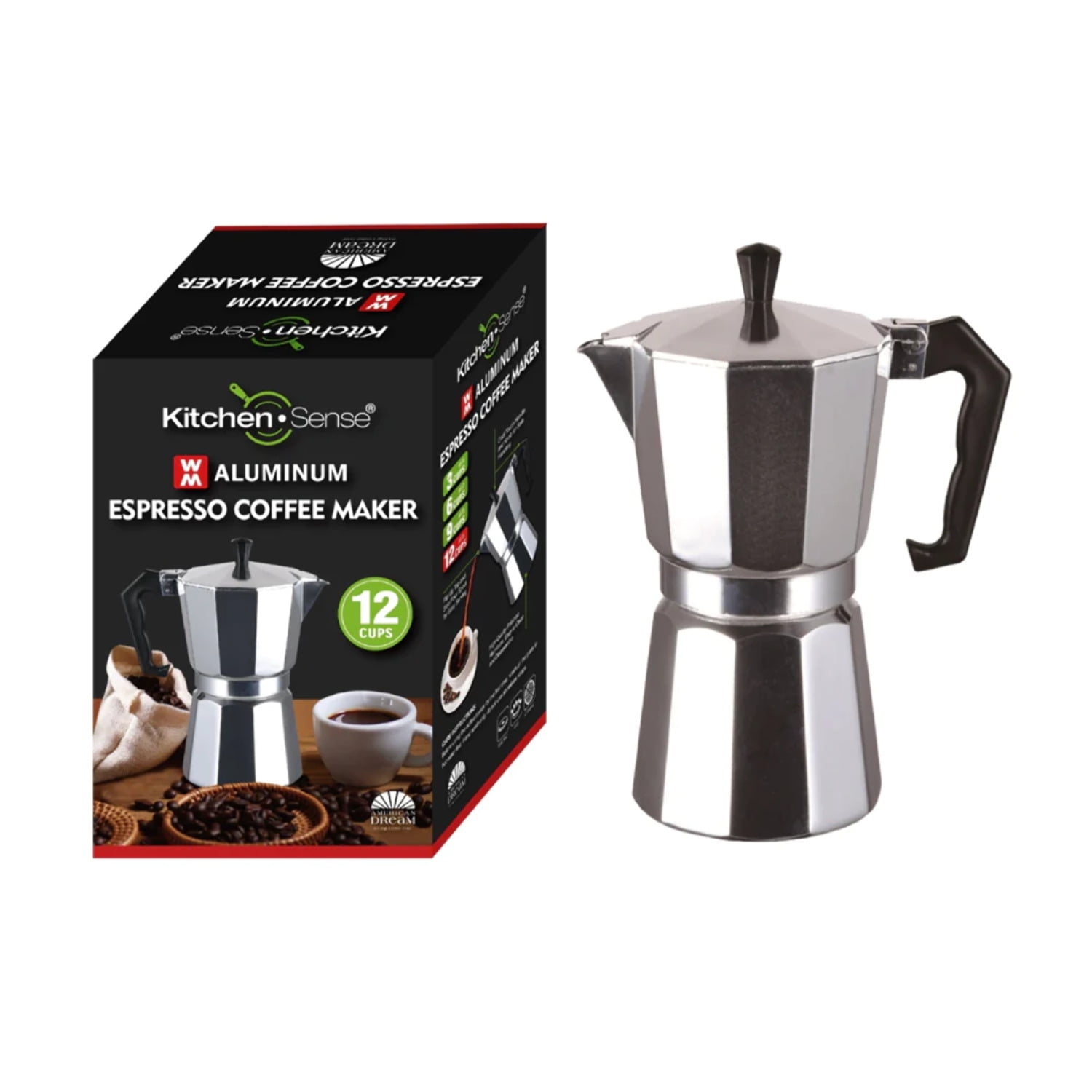 12 Cups Espresso Coffee Maker Durable Moka Cafeteira Percolator Mocha  Stovetop