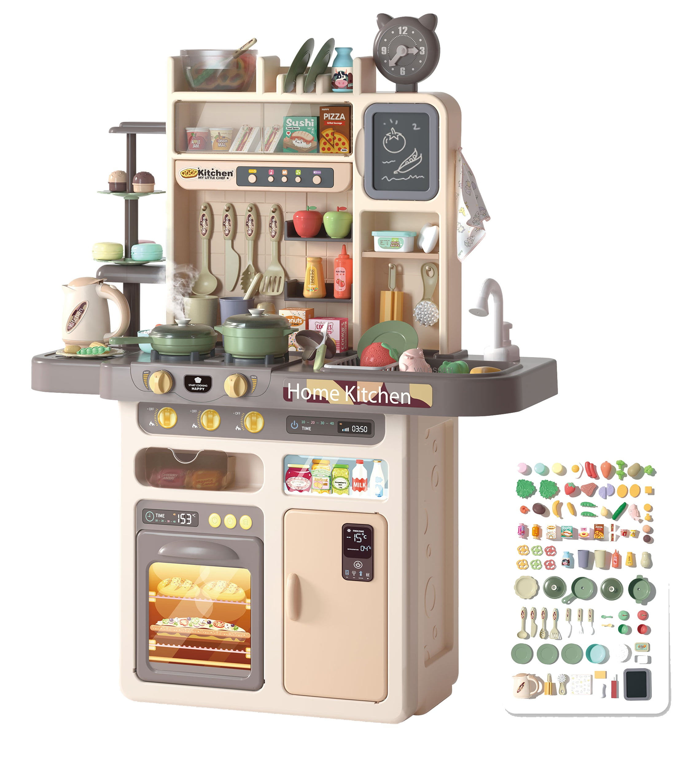 Kitchen and Cooking Set | Kitchen drawing, Food illustrations, Cooking set