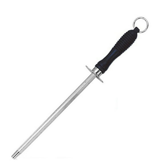 Kitchen Sharpening Rod 10 Inch, Diamond Steel Knife Sharpener Stick with Comfort Grip Handle, Manual Honing Tool for Bread Knife, Hunting Knife, Scissors, Kitchen Dining & Bar