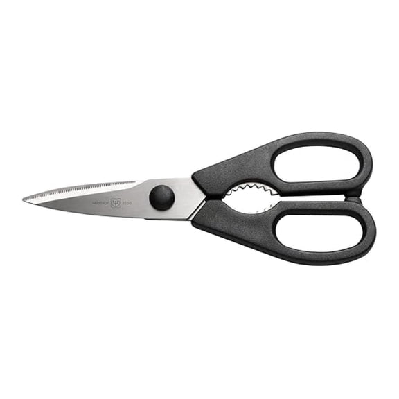 Kitchen Shears Come Apart - 5558-1 Black Stainless Steel Utility Scissors - Food Prep, Poultry, Meat Cutting - Easy Clean Disassembly Design
