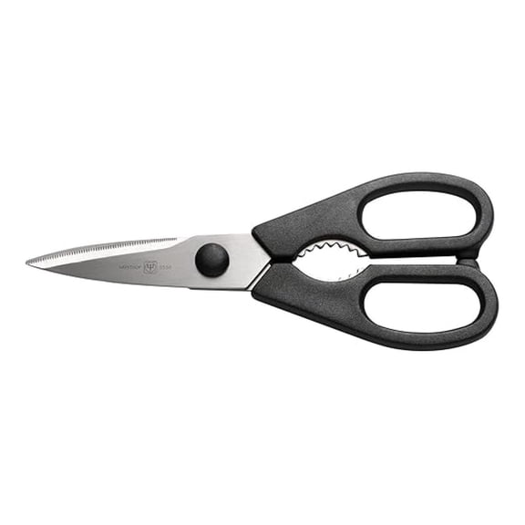 Kitchen Shears Come Apart - 8.5 Inch Stainless Steel Utility Scissors - Black Handle - Food Prep, Poultry, Meat, Herbs - Easy Clean Disassembly