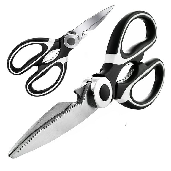 Kitchen Shears, Kitchen Scissors Heavy Duty Meat Scissors Poultry Shears, Dishwasher Safe Food Cooking Scissors All Purpose Stainless Steel Utility Scissors, 2-Pack