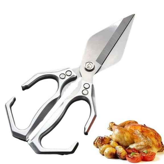 Kitchen Shears, Kitchen Scissors, Heavy Duty Poultry Shears, Multifunctional Stainless Steel Meat Scissors with Ergonomic Handle, Useful Kitchen Cutter for Chicken Bones Meat Seafood, 23.5x10.5cm