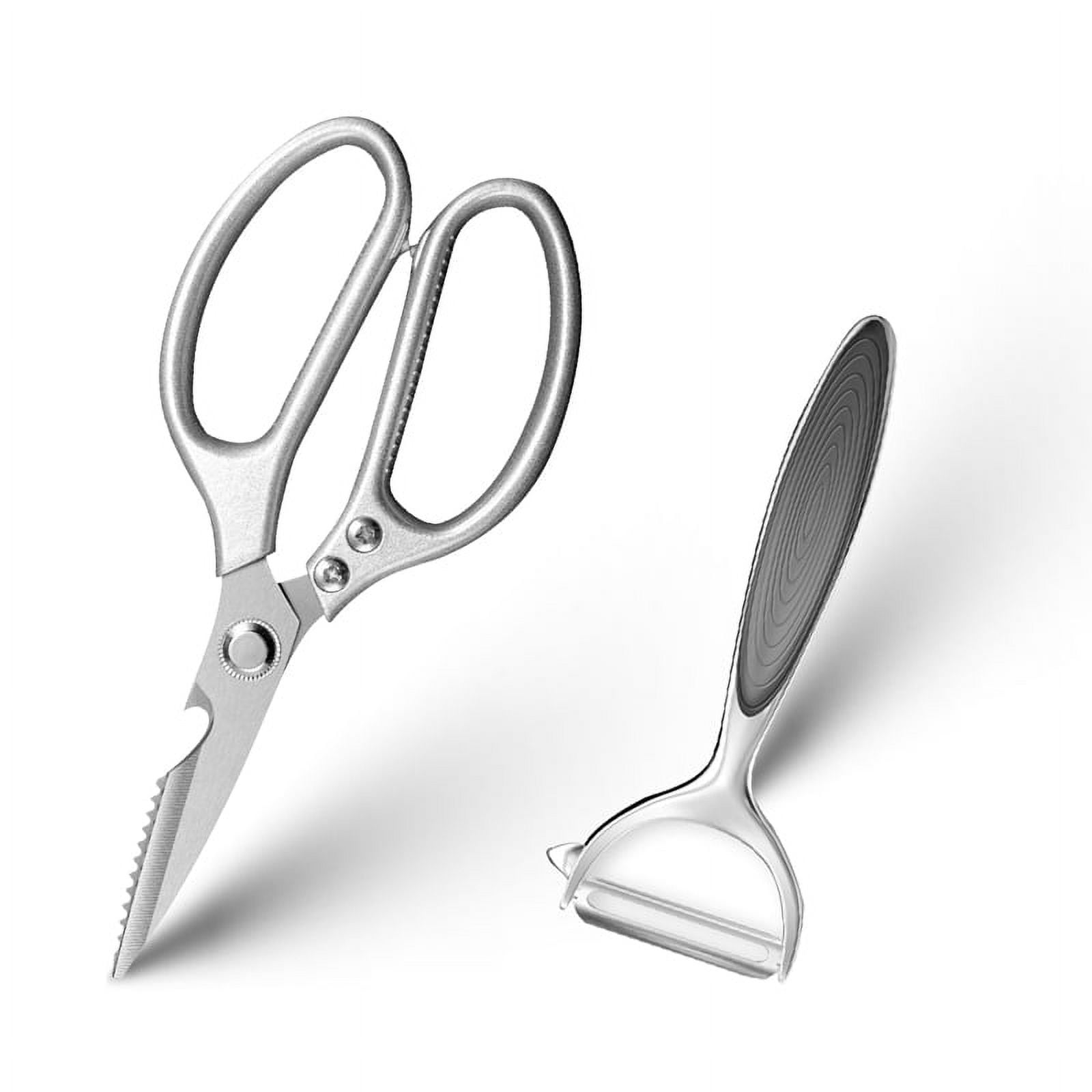 Kitchen Scissors Stainless-Steel Multi-Purpose Heavy-Duty Dishwasher Safe Scissors for Cutting Chicken, Poultry, Seafood, Meat, Vegetables, Herbs, Fo
