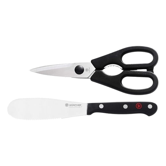 Kitchen Shears & Spreader Set - Gourmet Series - 2 Piece Stainless Steel Cutlery