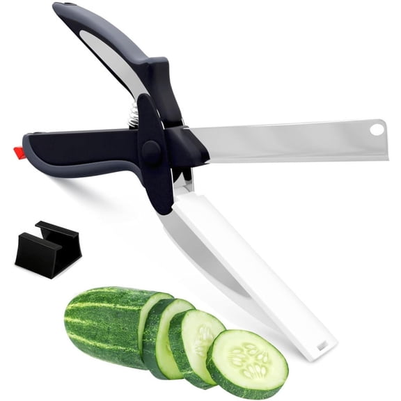 Kitchen Shears Stainless Steel Multipurpose, 2-in-1 Cutting Board, Locking Mechanism, Ergonomic Handle, 1 Pack