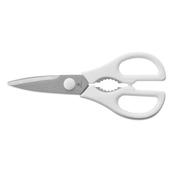Kitchen Shears - Stainless Steel Utility Scissors for Chicken, Food Prep, and More - White - Multi-Purpose Shears for Home & Kitchen
