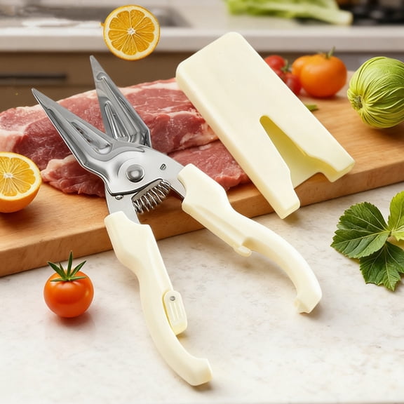 Kitchen Shears for Chicken Meat Seafood and Bone Cutting Heavy Duty with Ergonomic Handle and Sharp Blade for Efficient Prep
