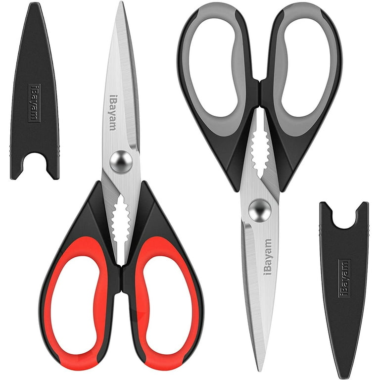 [2 Pack] BETUREEIU Kitchen Scissors, Kitchen Shears Heavy Duty Dishwasher  Safe, Utility Scissors All Purpose, Stainless Steel Sharp Food Cooking