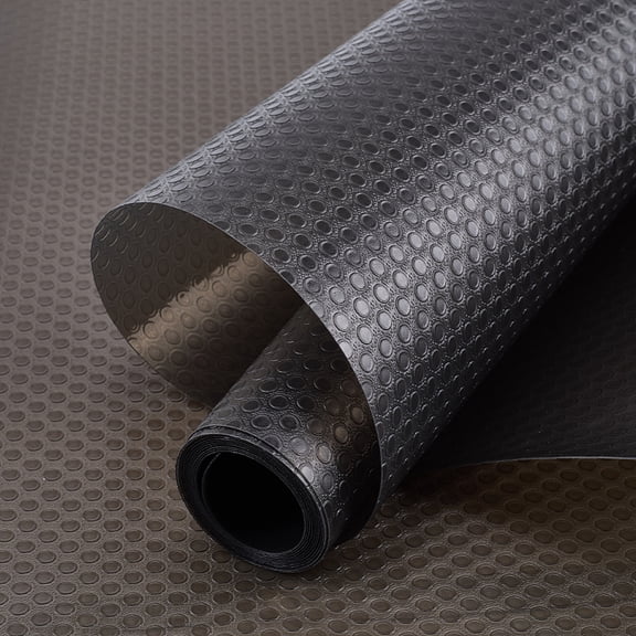 Kitchen Shelf Drawer Liner Non Adhesive Cabinet Liner EVE Plastic Oil-Proof Waterproof Non-Slip Refrigerator Mats Protective Lining for Dresser Cupboard Fridge Desks Black 11.8 x 59 Inch DIY