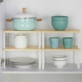 thumbnail image 1 of Kitchen Shelves Stackable Expandable Countertop Cabinet Organizer, Metal, White, 1 of 7