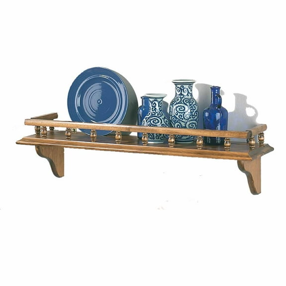 Kitchen Shelves Wall Mounted Antique Pine Captain's Shelf 28 in. Renovators Supply
