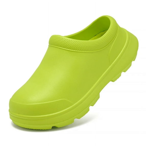 Kitchen Shoes Men Garden Clogs Outdoor Casual Waterproof Rain Shoes Non-slip Restaurant Work Shoes Oil-proof Chef Shoe (green,42)