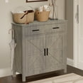 thumbnail image 1 of Kitchen Sideboard Buffet Cabinet, Wooden Buffet Cabinet Credenza Coffee Bar with 2 Drawers & 2 Doors, Gray Wood Sideboard for Living Room, Entryway, Corridor, JA3981, 1 of 6