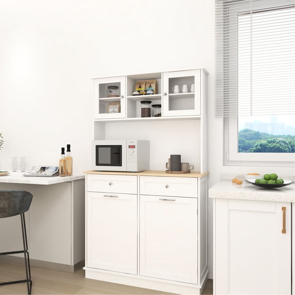 Kitchen Sideboard with Trash Compartment | Suitable for Multiple Rooms | E1 MDF with Waterproof Surface | Prevents Odor Spread