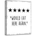 thumbnail image 1 of Kitchen Sign Canvas Wall Art, Funny Kitchen Quotes Would Eat Here Again 8x10 Inch Canvas Print Artwork for Home Kitchen Novelty Dinning Room Wall Decor, 8x10 Inch, Small but Cute, 1 of 6