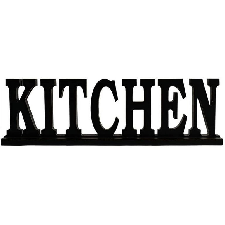 Decorative Freestanding Wooden Kitchen Sign for Home Decor and