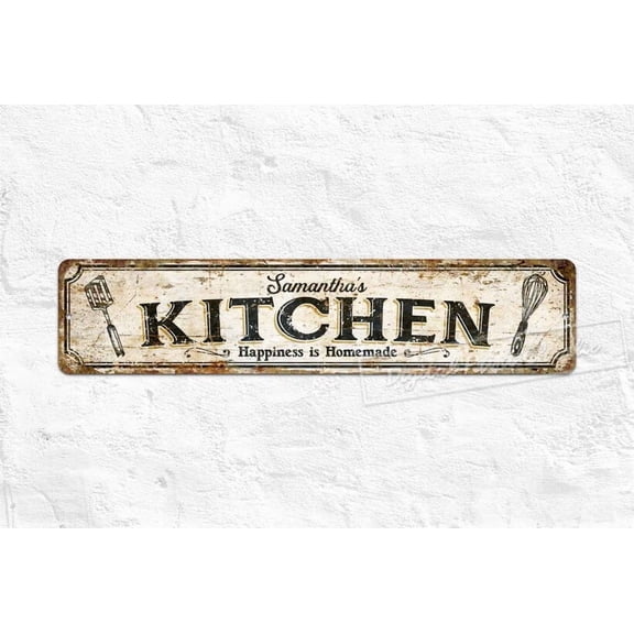 Kitchen Sign Kitchen Decor Metal Aluminum Sign Custom Sign Personalised Gifts - Size: 16 x 4 Inches