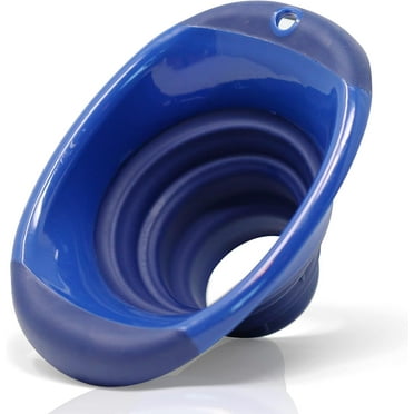 Kitchen Silicone Canning Food Funnel – Use for Baking, Crafts – Blue
