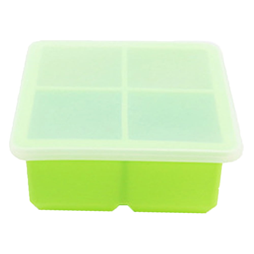 Kinggrand Kitchen 1-Cup Silicone Freezer Tray with Lid - 1 Pack - Make 4  Perfect 1-Cup Portions - Easy Release Molds for Food Storage & Freeze Soup