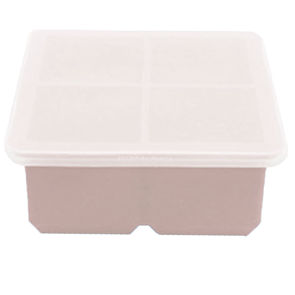 1pc Cartoon Silicone Mold Food Freezer Tray With Lid Food Storage