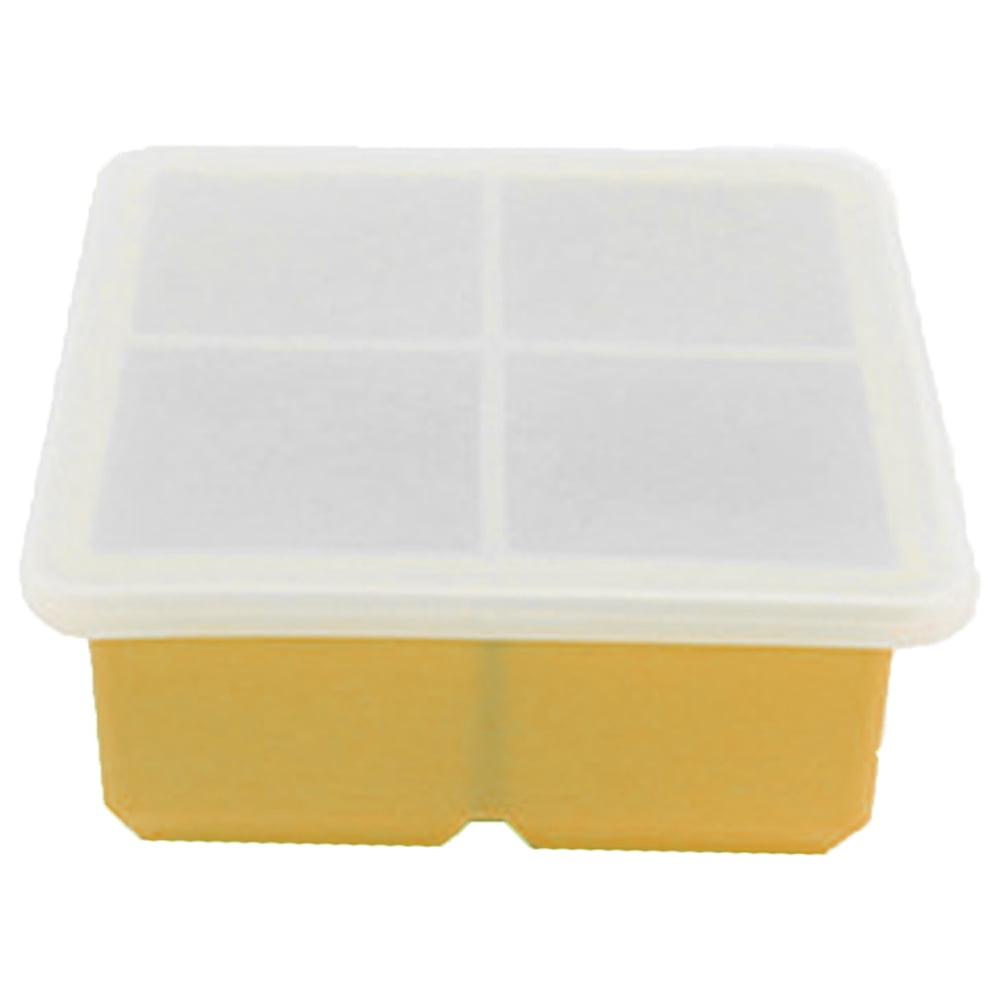 Kinggrand Kitchen 1-Cup Silicone Freezer Tray with Lid - 2 Pack - Make 8 Perfect 1-Cup Portions - Easy Release Molds for Food Storage & Freeze Soup