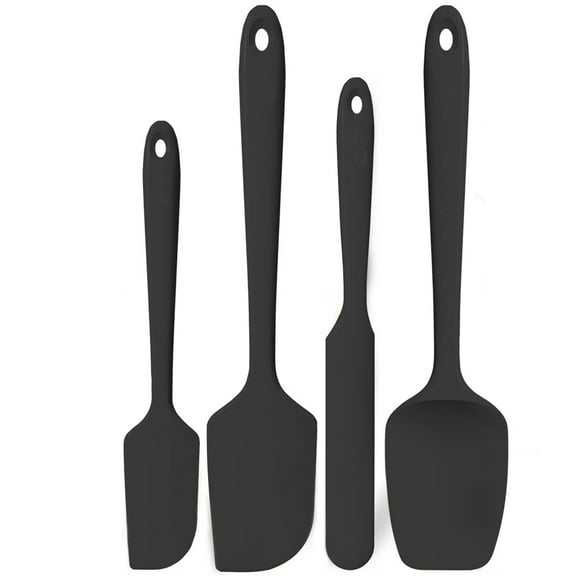 Kitchen Silicone Spatula Set, 600ºF High Heat Flex Silicone Scraper with Nonslip Handle for Cooking Mixing Baking Serving Stirri